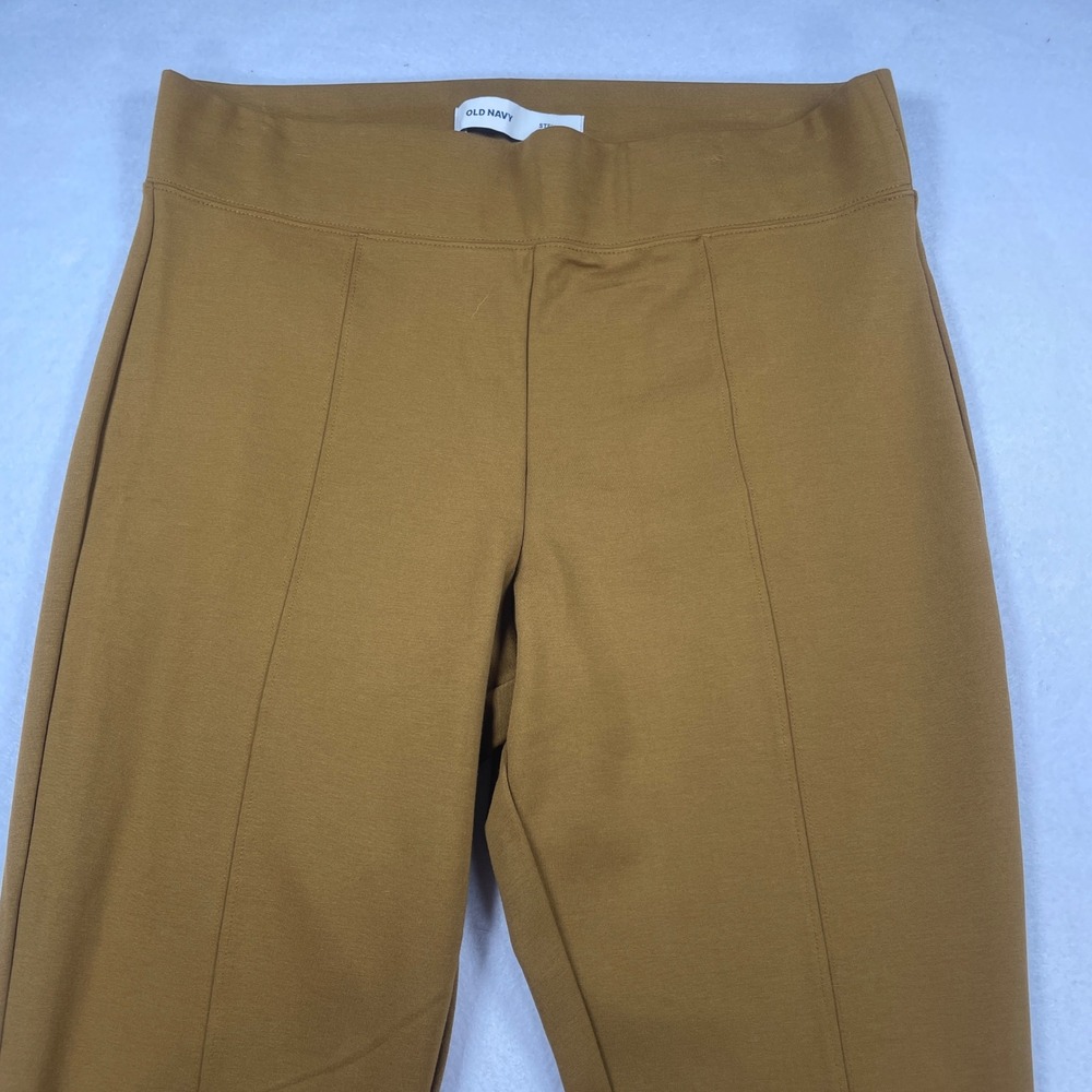 Old Navy Stevie High Rise Pintuck Ponte Knit Pants Camel Brown Large Tall